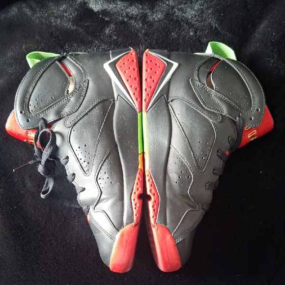 Jordan Kids Black and Red High-Top Sneakers - Picture 6 of 9